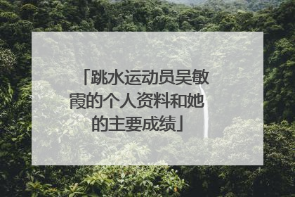 跳水运动员吴敏霞的个人资料和她的主要成绩