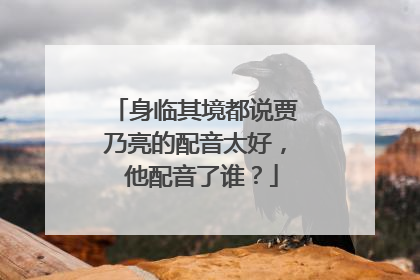 身临其境都说贾乃亮的配音太好， 他配音了谁？