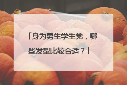 身为男生学生党,哪些发型比较合适?