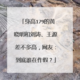 身高179的黄晓明和刘涛、王源差不多高，网友：到底谁在作假？