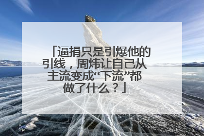 逼捐只是引爆他的引线,周炜让自己从主流变成“下流”都做了什么?
