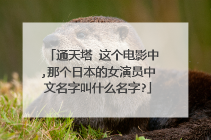 通天塔 这个电影中,那个日本的女演员中文名字叫什么名字?