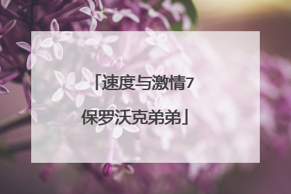 速度与激情7保罗沃克弟弟