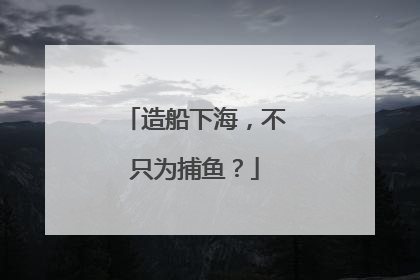 造船下海，不只为捕鱼？