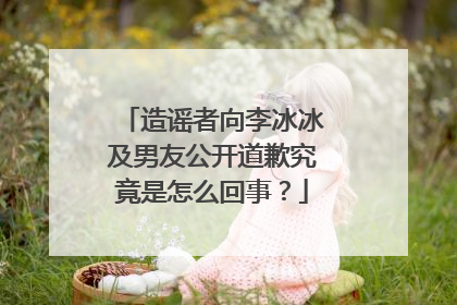 造谣者向李冰冰及男友公开道歉究竟是怎么回事?