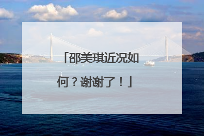 邵美琪近况如何？谢谢了！