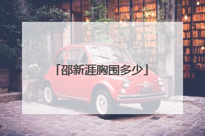 邵新涯胸围多少