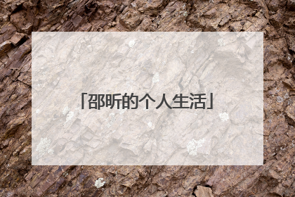 邵昕的个人生活