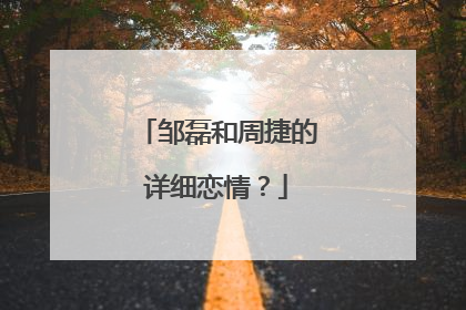 邹磊和周捷的详细恋情?