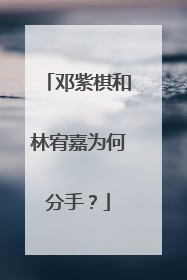 邓紫棋和林宥嘉为何分手？