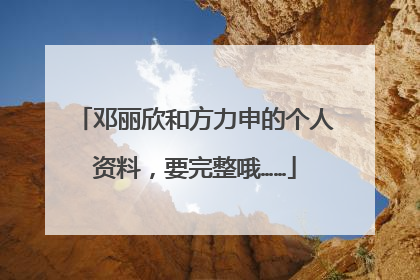 邓丽欣和方力申的个人资料，要完整哦……