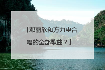 邓丽欣和方力申合唱的全部歌曲?