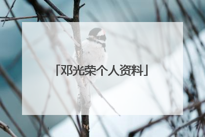 邓光荣个人资料