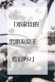 邓家佳的男朋友是王传君吗?