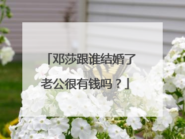 邓莎跟谁结婚了老公很有钱吗？