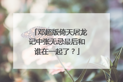 邓超版倚天屠龙记中张无忌最后和谁在一起了？