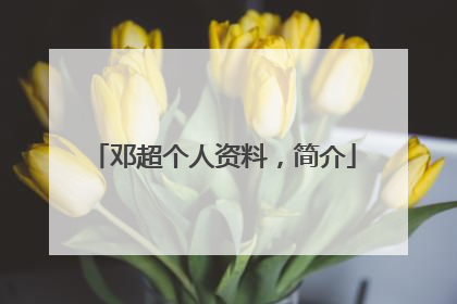 邓超个人资料，简介