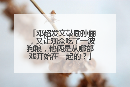 邓超发文鼓励孙俪，又让观众吃了一波狗粮，他俩是从哪部戏开始在一起的？