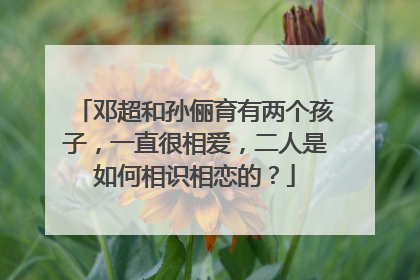 邓超和孙俪育有两个孩子，一直很相爱，二人是如何相识相恋的？