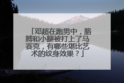 邓超在跑男中，胳膊和小腿被打上了马赛克，有哪些堪比艺术的纹身效果？