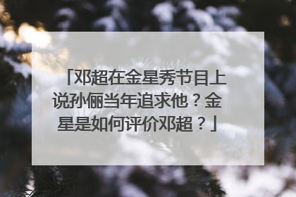 邓超在金星秀节目上说孙俪当年追求他?金星是如何评价邓超?
