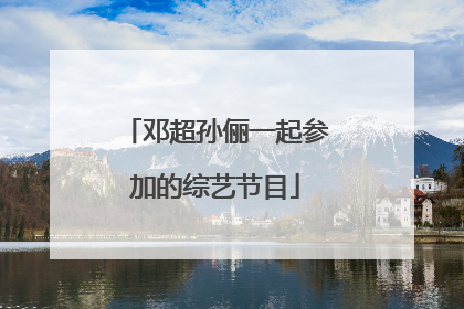 邓超孙俪一起参加的综艺节目