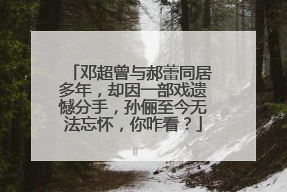 邓超曾与郝蕾同居多年,却因一部戏遗憾分手,孙俪至今无法忘怀,你咋看?