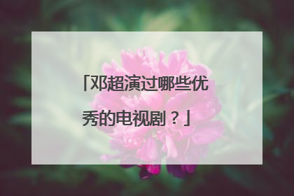 邓超演过哪些优秀的电视剧？