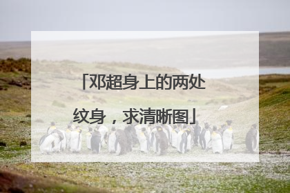 邓超身上的两处纹身,求清晰图