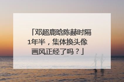 邓超鹿晗陈赫时隔1年半,集体换头像画风正经了吗?
