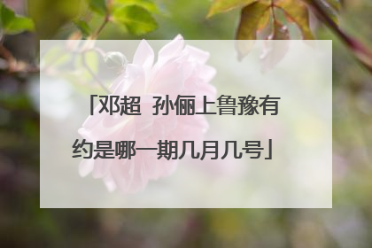 邓超 孙俪上鲁豫有约是哪一期几月几号