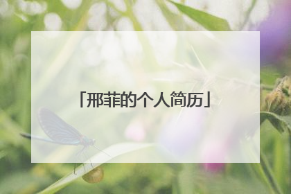 邢菲的个人简历