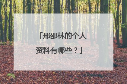 邢邵林的个人资料有哪些?
