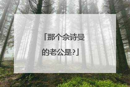 那个佘诗曼的老公是?