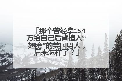 那个曾经拿154万给自己后背植入“翅膀”的美国男人,后来怎样了?