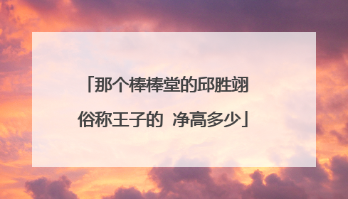 那个棒棒堂的邱胜翊 俗称王子的 净高多少