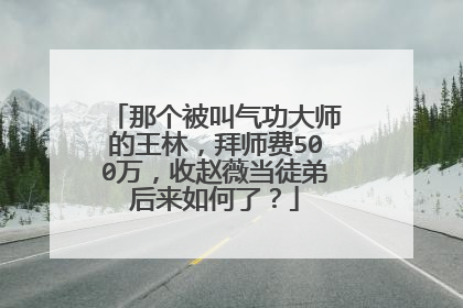 那个被叫气功大师的王林,拜师费500万,收赵薇当徒弟后来如何了?
