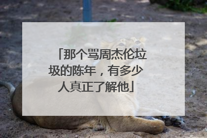 那个骂周杰伦垃圾的陈年,有多少人真正了解他