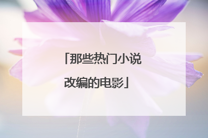 那些热门小说改编的电影