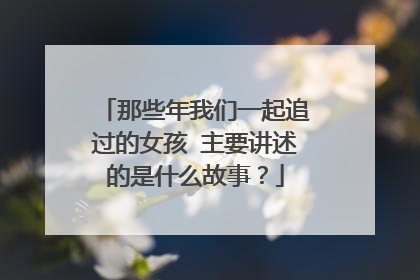 那些年我们一起追过的女孩 主要讲述的是什么故事？
