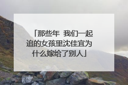 那些年 我们一起追的女孩里沈佳宜为什么嫁给了别人