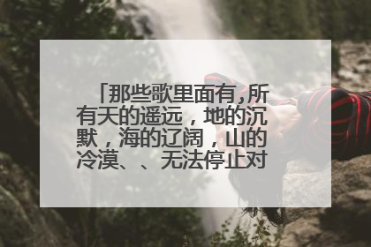 那些歌里面有,所有天的遥远,地的沉默,海的辽阔,山的冷漠、、无法停止对你的爱。的歌词?