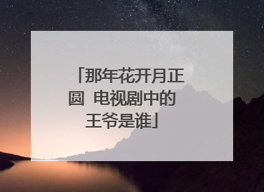 那年花开月正圆 电视剧中的王爷是谁