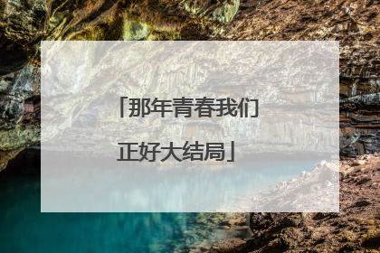 那年青春我们正好大结局