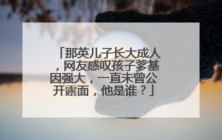 那英儿子长大成人,网友感叹孩子爹基因强大,一直未曾公开露面,他是谁?