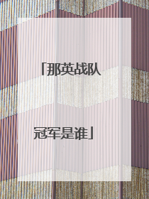 那英战队冠军是谁