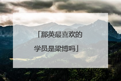 那英最喜欢的学员是梁博吗