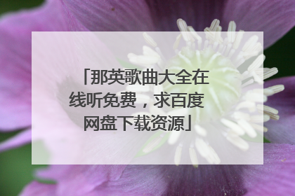 那英歌曲大全在线听免费，求百度网盘下载资源