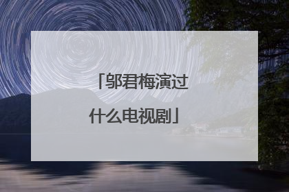 邬君梅演过什么电视剧