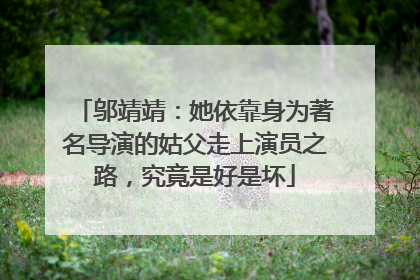 邬靖靖:她依靠身为著名导演的姑父走上演员之路,究竟是好是坏